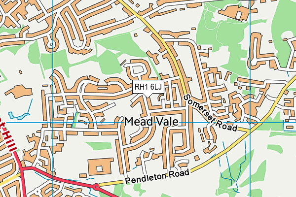 RH1 6LJ map - OS VectorMap District (Ordnance Survey)