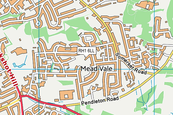 RH1 6LL map - OS VectorMap District (Ordnance Survey)