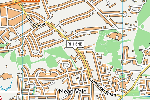 RH1 6NB map - OS VectorMap District (Ordnance Survey)