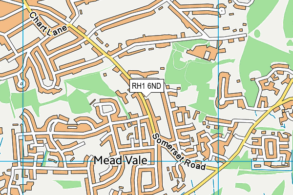 RH1 6ND map - OS VectorMap District (Ordnance Survey)