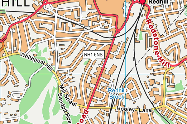 RH1 6NS map - OS VectorMap District (Ordnance Survey)