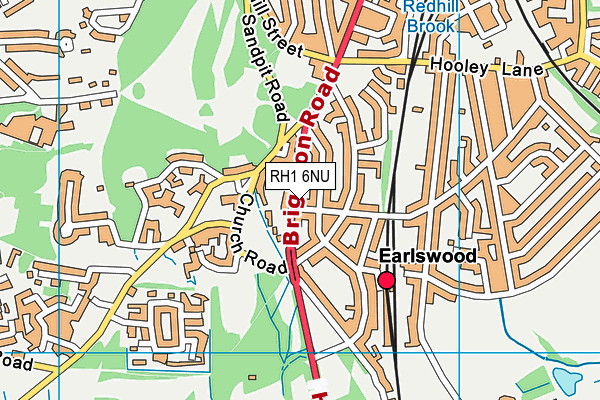 RH1 6NU map - OS VectorMap District (Ordnance Survey)