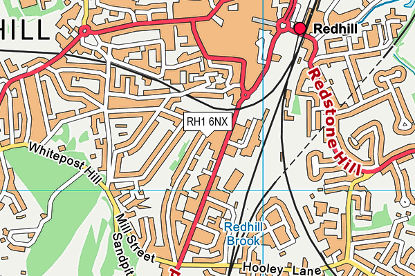 RH1 6NX map - OS VectorMap District (Ordnance Survey)