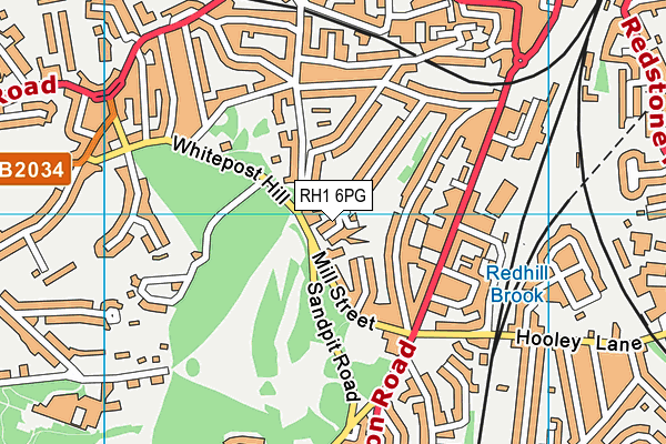 RH1 6PG map - OS VectorMap District (Ordnance Survey)