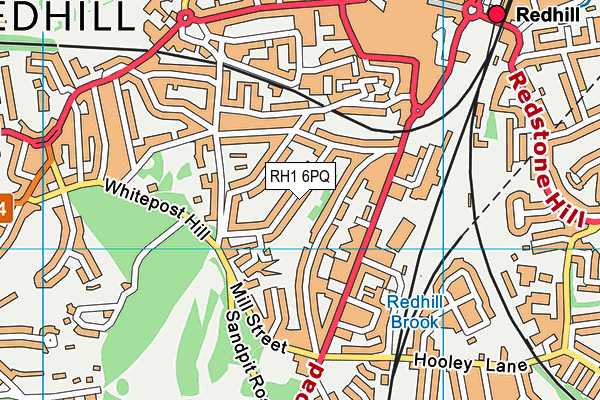 RH1 6PQ map - OS VectorMap District (Ordnance Survey)