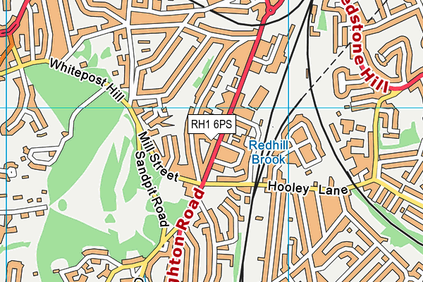 RH1 6PS map - OS VectorMap District (Ordnance Survey)