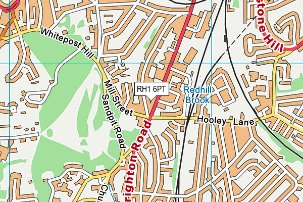 RH1 6PT map - OS VectorMap District (Ordnance Survey)