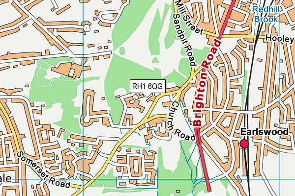 St John's Primary School map (RH1 6QG) - OS VectorMap District (Ordnance Survey)