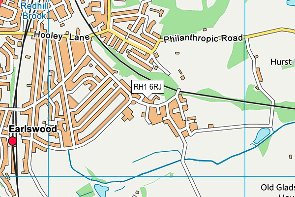 RH1 6RJ map - OS VectorMap District (Ordnance Survey)