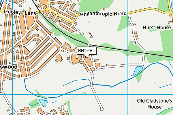RH1 6RL map - OS VectorMap District (Ordnance Survey)