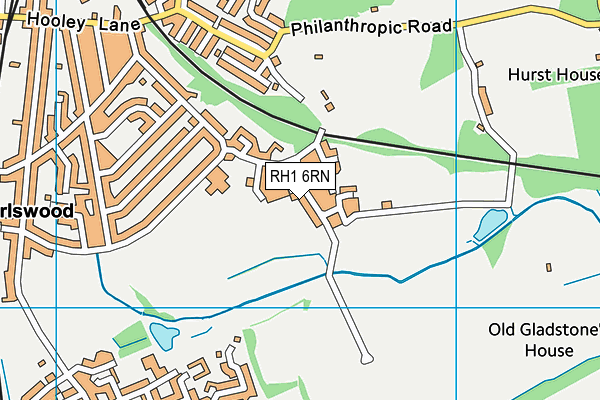 RH1 6RN map - OS VectorMap District (Ordnance Survey)