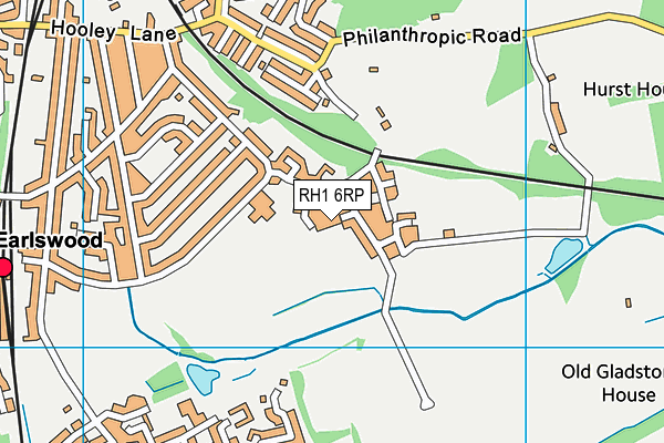 RH1 6RP map - OS VectorMap District (Ordnance Survey)