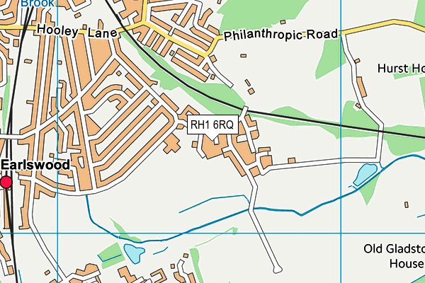 RH1 6RQ map - OS VectorMap District (Ordnance Survey)