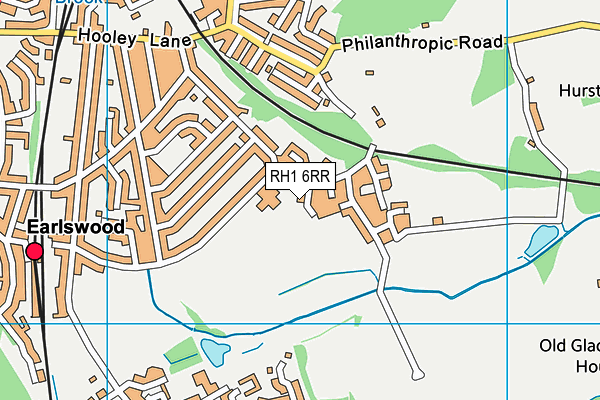 RH1 6RR map - OS VectorMap District (Ordnance Survey)