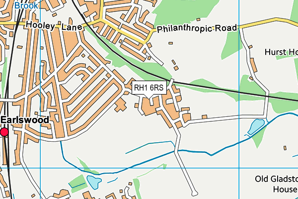 RH1 6RS map - OS VectorMap District (Ordnance Survey)