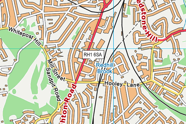 RH1 6SA map - OS VectorMap District (Ordnance Survey)