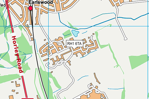 RH1 6TA map - OS VectorMap District (Ordnance Survey)