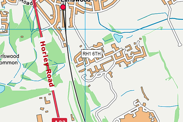 RH1 6TH map - OS VectorMap District (Ordnance Survey)