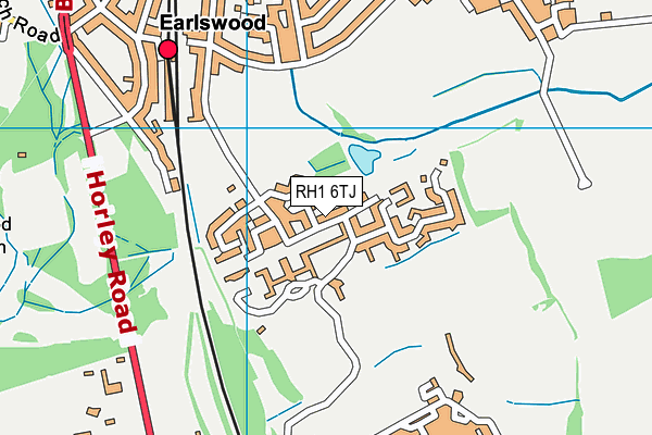 RH1 6TJ map - OS VectorMap District (Ordnance Survey)