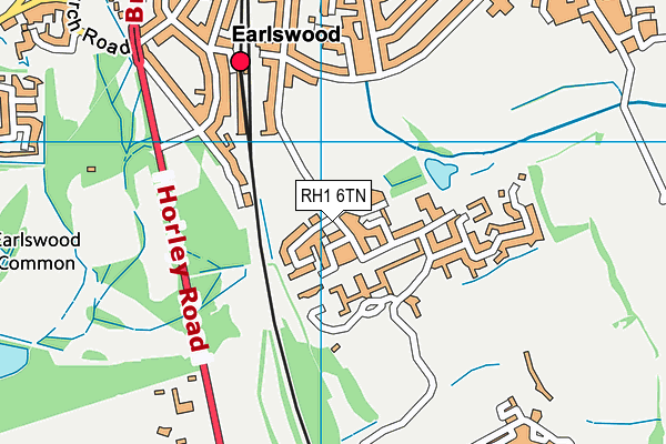 RH1 6TN map - OS VectorMap District (Ordnance Survey)