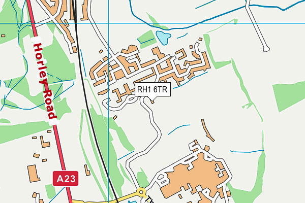 RH1 6TR map - OS VectorMap District (Ordnance Survey)