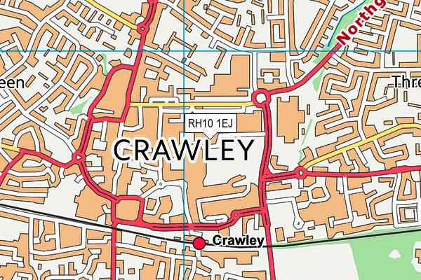 RH10 1EJ map - OS VectorMap District (Ordnance Survey)