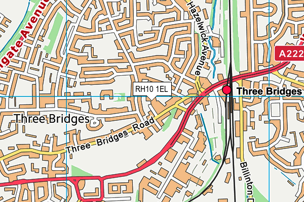 RH10 1EL map - OS VectorMap District (Ordnance Survey)