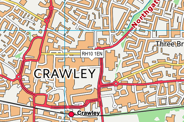 RH10 1EN map - OS VectorMap District (Ordnance Survey)