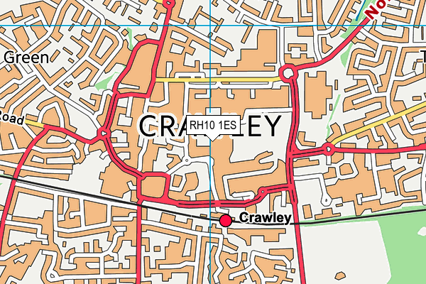 RH10 1ES map - OS VectorMap District (Ordnance Survey)