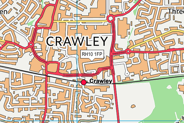 RH10 1FP map - OS VectorMap District (Ordnance Survey)