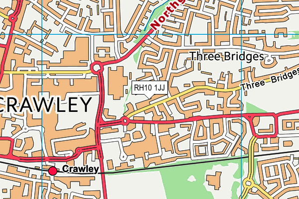 RH10 1JJ map - OS VectorMap District (Ordnance Survey)