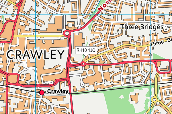 RH10 1JQ map - OS VectorMap District (Ordnance Survey)