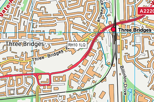 Crawley Jubilee Field map (RH10 1LQ) - OS VectorMap District (Ordnance Survey)