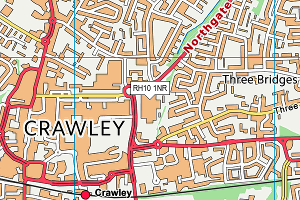 RH10 1NR map - OS VectorMap District (Ordnance Survey)