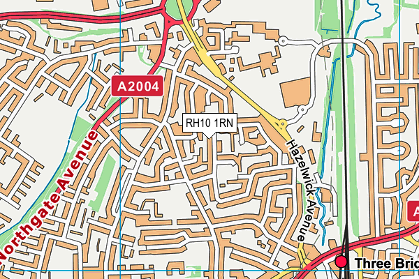 RH10 1RN map - OS VectorMap District (Ordnance Survey)