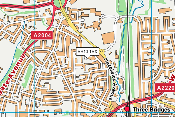 RH10 1RX map - OS VectorMap District (Ordnance Survey)