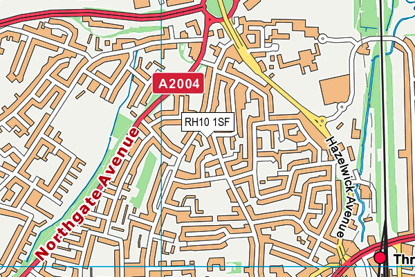 RH10 1SF map - OS VectorMap District (Ordnance Survey)