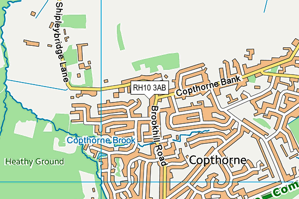 RH10 3AB map - OS VectorMap District (Ordnance Survey)