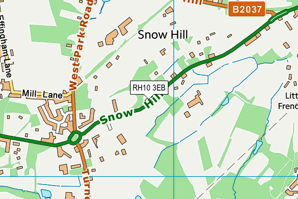 RH10 3EB map - OS VectorMap District (Ordnance Survey)