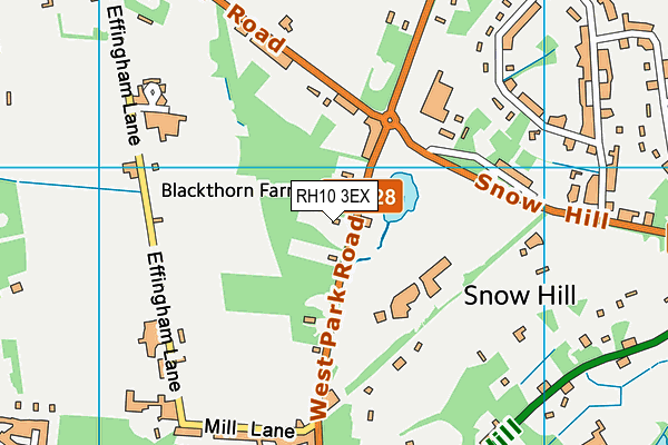 RH10 3EX map - OS VectorMap District (Ordnance Survey)