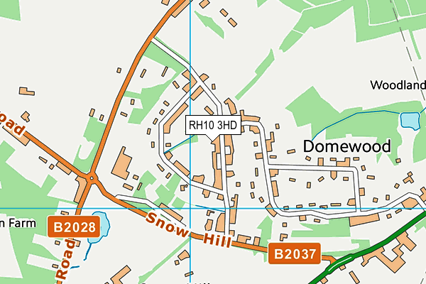 RH10 3HD map - OS VectorMap District (Ordnance Survey)