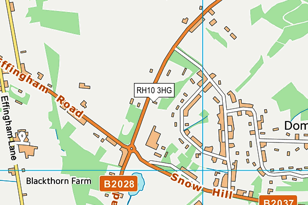 RH10 3HG map - OS VectorMap District (Ordnance Survey)