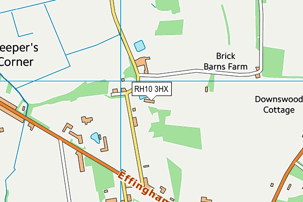 RH10 3HX map - OS VectorMap District (Ordnance Survey)