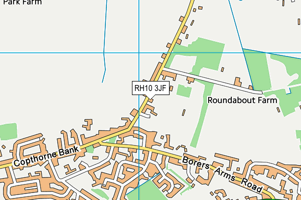 RH10 3JF map - OS VectorMap District (Ordnance Survey)