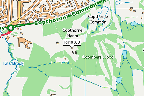 RH10 3JU map - OS VectorMap District (Ordnance Survey)
