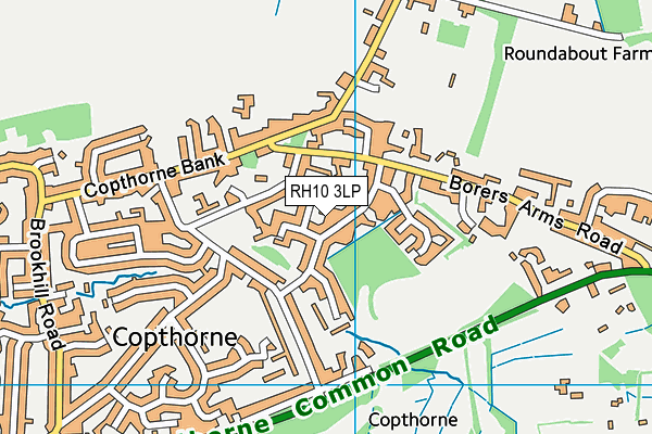 RH10 3LP map - OS VectorMap District (Ordnance Survey)