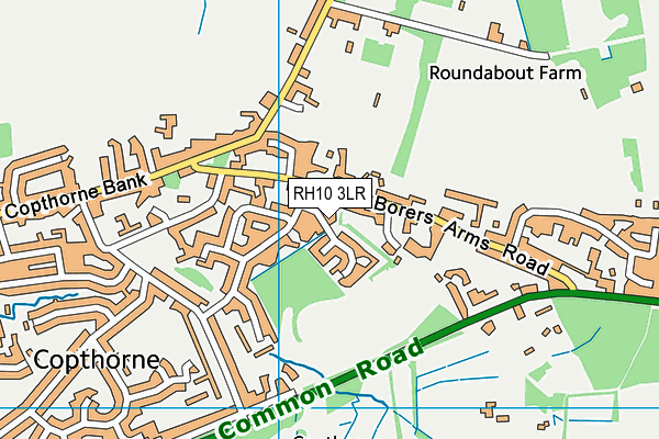 RH10 3LR map - OS VectorMap District (Ordnance Survey)