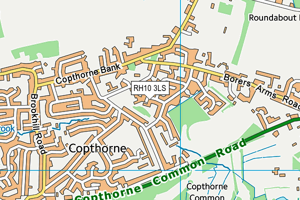 RH10 3LS map - OS VectorMap District (Ordnance Survey)