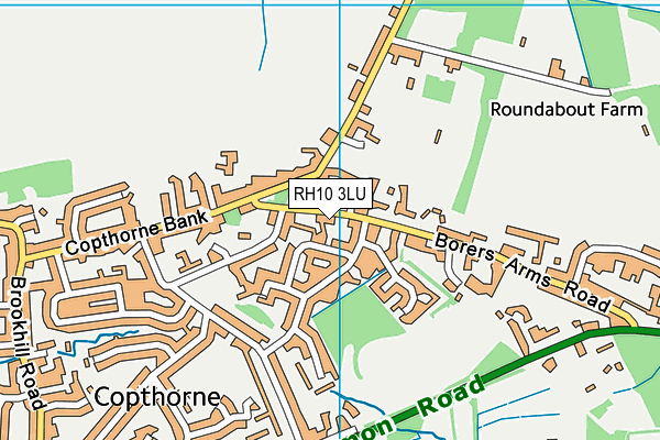 RH10 3LU map - OS VectorMap District (Ordnance Survey)