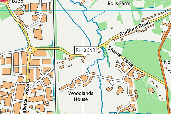 RH10 3NR map - OS VectorMap District (Ordnance Survey)